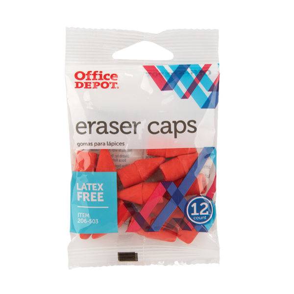 Office Depot Brand Red Eraser Caps