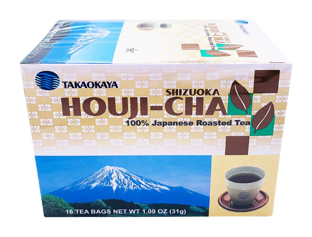 Takaokaya Houjicha Teabags - Roasted Green Tea (16 ct,31g)