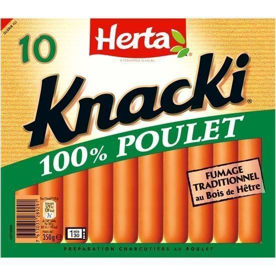 Knacki saucisses au poulet - herta - 350g e