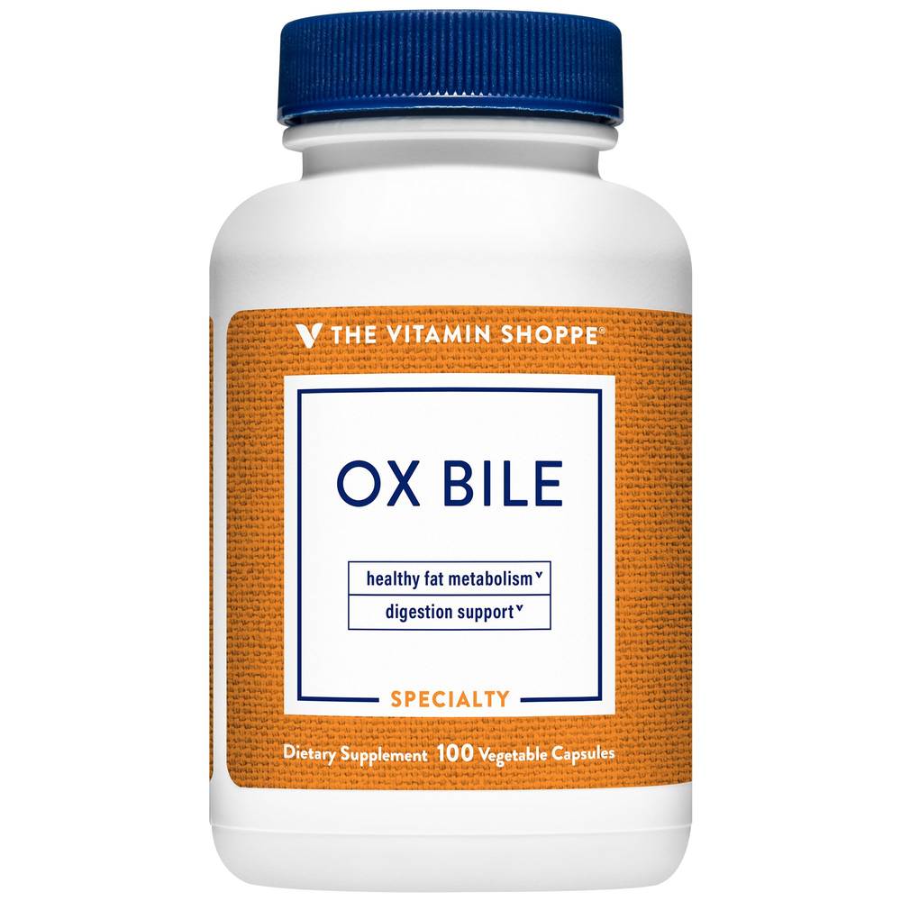 Ox Bile (Bovine) - Supports Digestion & Healthy Fat Metabolism - 125 Mg (100 Capsules)