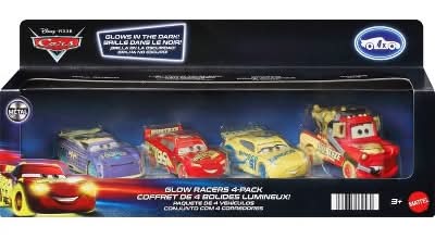 Cars Glow Racers Diecast Vehicles Toy Age 3y+, Multicolor (4 ct)