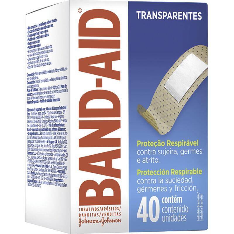 Band-aid curativo transparente respirável (40 un)