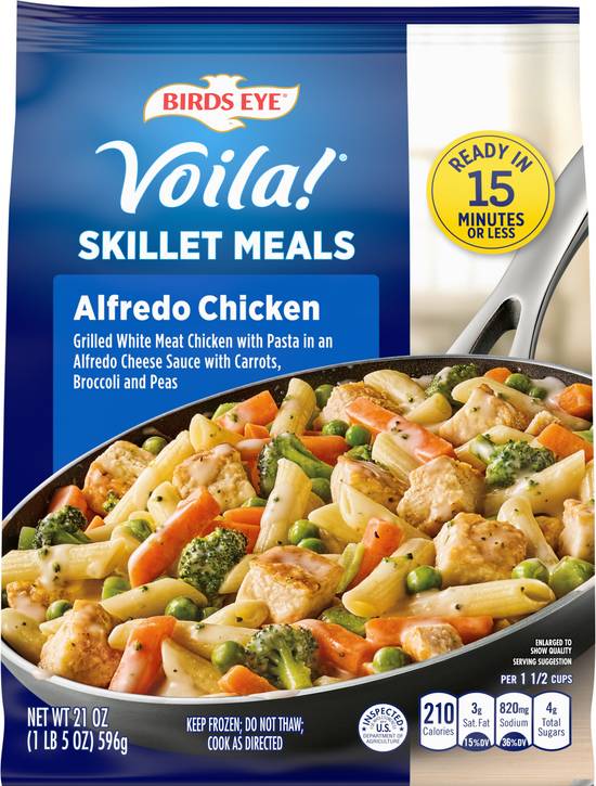Birds Eye Voila Alfredo Skillet Meals With Carrots Broccoli and Peas (chicken)