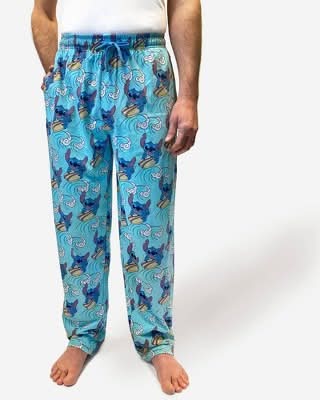 Men's Stitch Surfing Pajama Pants - Light Blue S