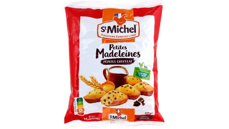 St Michel Madeleines coquilles pépites de chocolat oeufs de plein air Le paquet de 400g