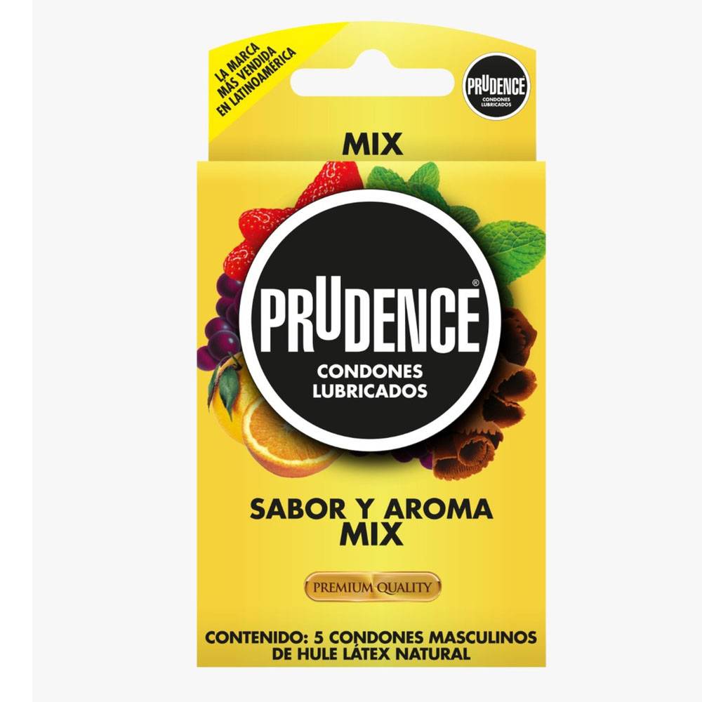 Prudence condones con sabor y aroma mix (5 piezas)