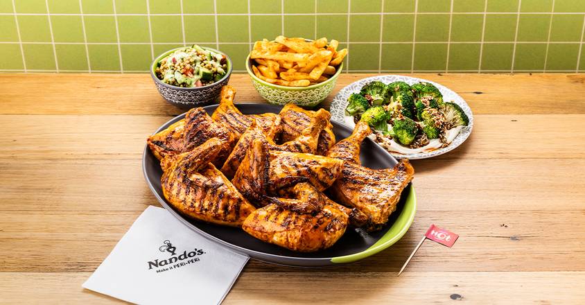 2 Whole PERi-PERi Chickens + 3 Large Sides