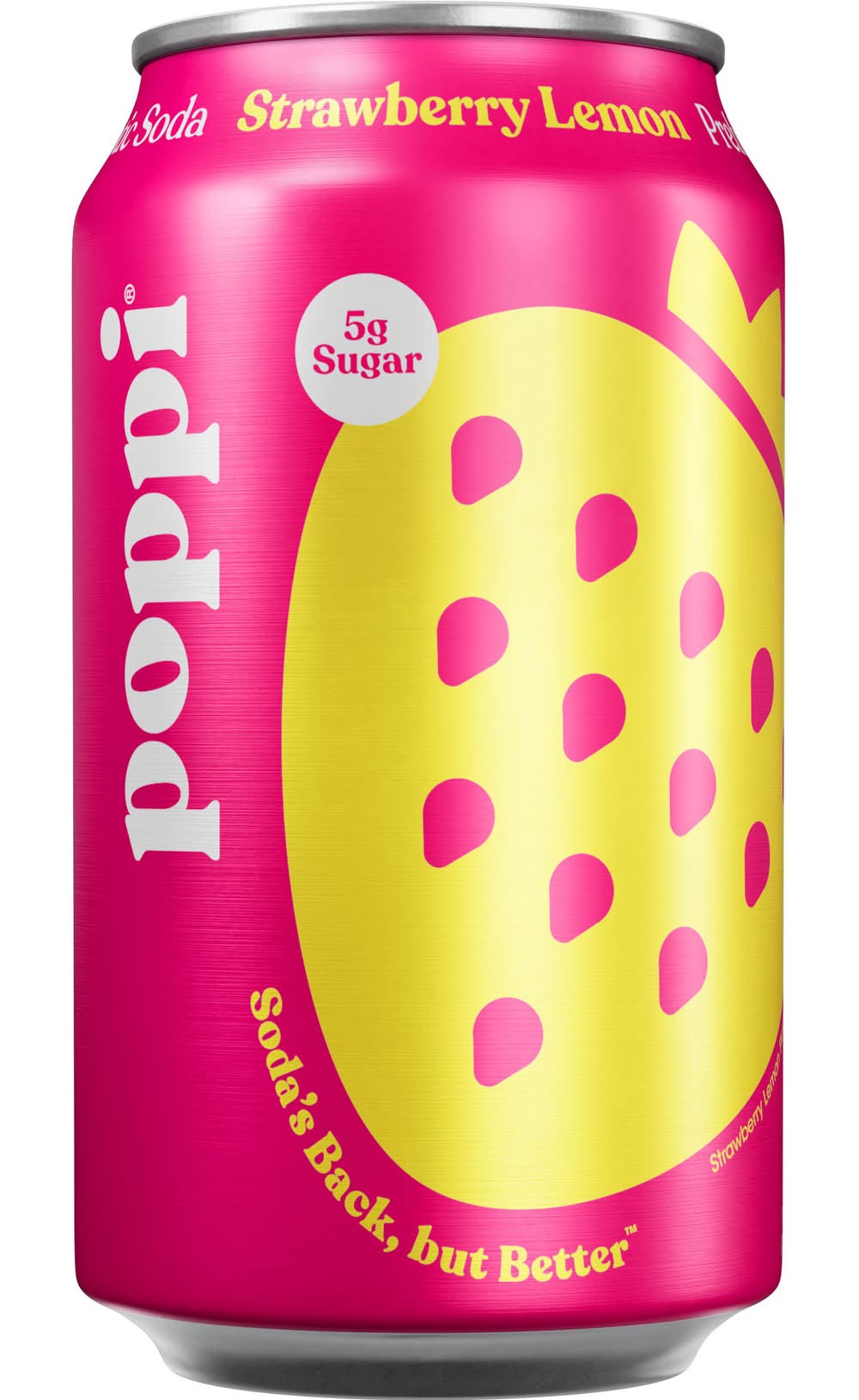poppi Prebiotic Soda, Strawberry-Lemon (12 fl oz)