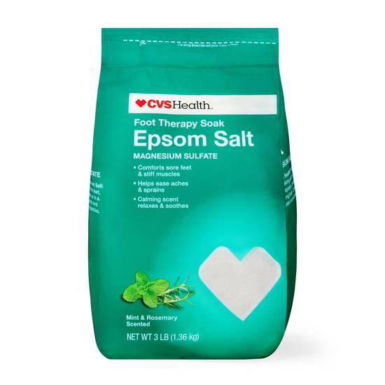 CVS Health Epsom Salt Foot Therapy Soak, Mint & Rosemary, 48 OZ