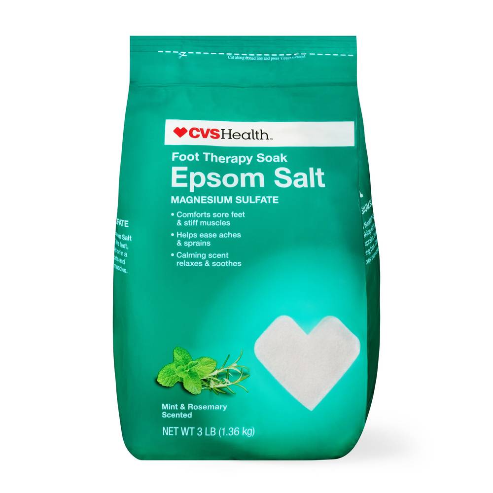 Cvs Health Epsom Salt Foot Therapy Soak, Mint & Rosemary, 48 Oz