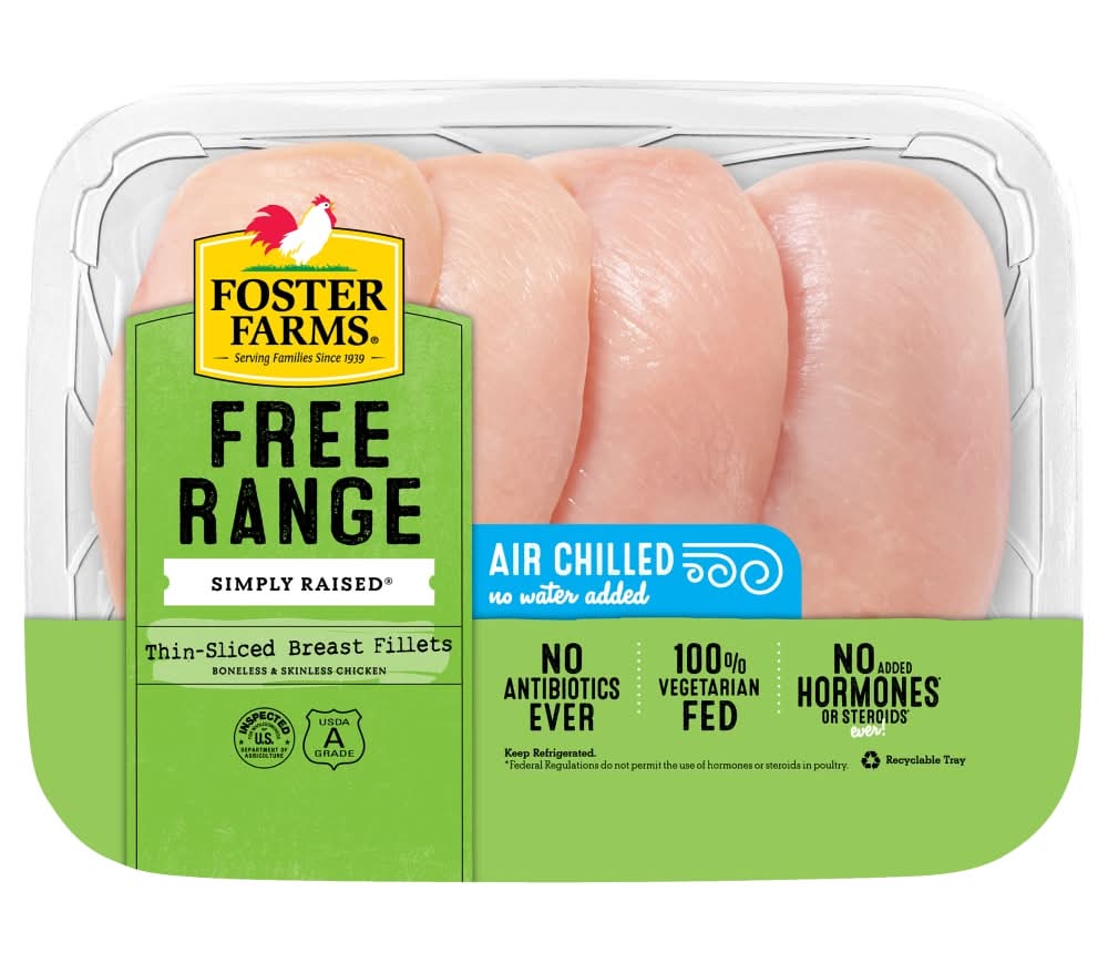 Foster Farms Simply Raised Free Range Thin-Sliced Breast Fillets