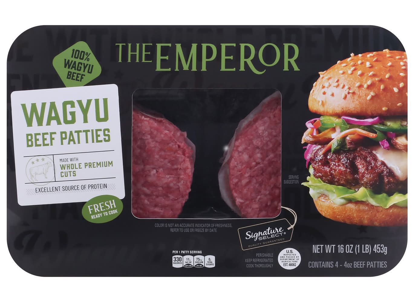 Signature Select The Emperor Wagyu Beef Patties (4 x 4 oz)