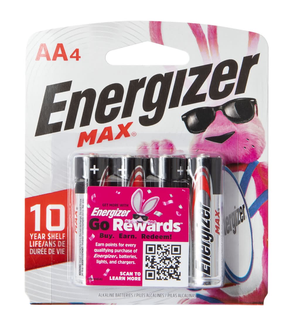 Energizer Max® Aa Batteries 4-Pack