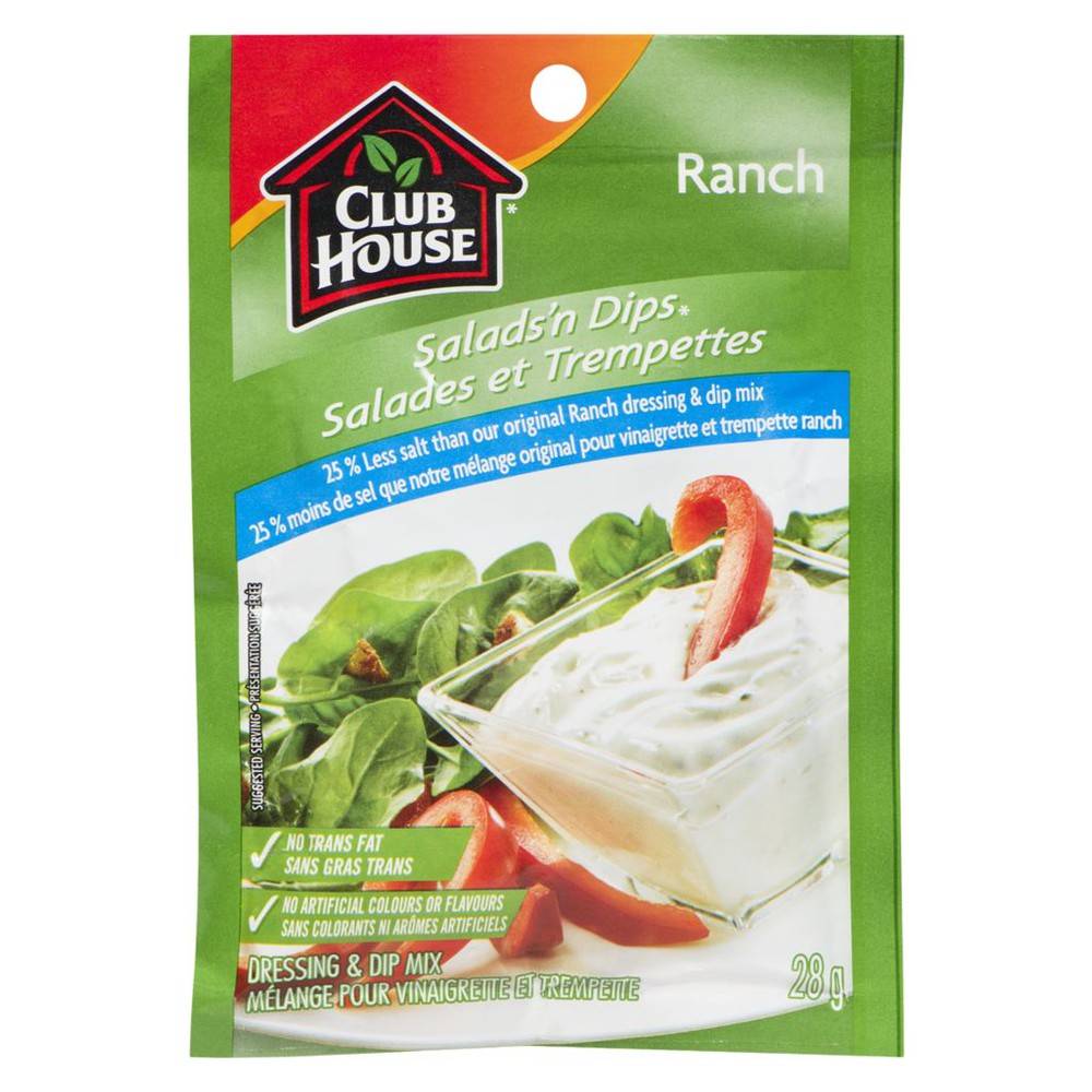 Club House Salads 'N Dips Dressing Mix, Ranch Style (28 g)