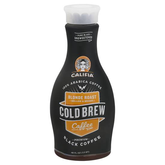Califia Farms Black Blonde Roast Cold Brew Coffee (48 fl oz)