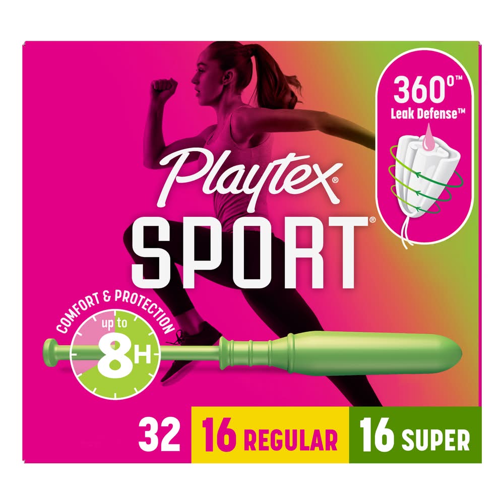 Playtex Sport Plastic Applicator Tampons (32 ct)
