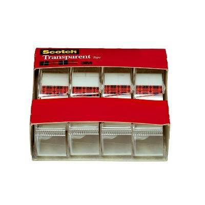 Scotch Transparent Tape, 3/4 in X 300 in (4 ct)