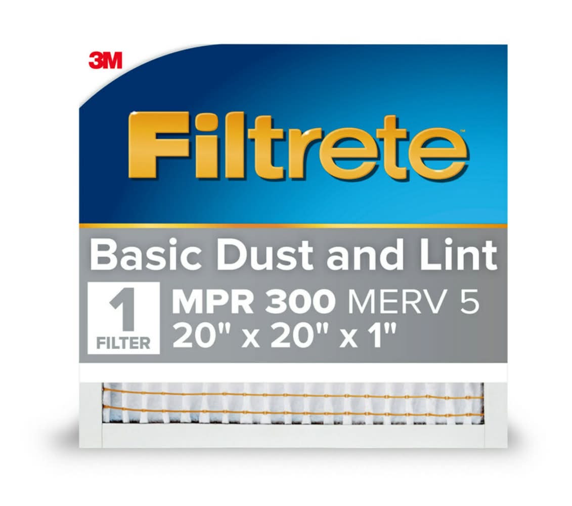 Filtrete 20 x 20 x 1 MERV 5 300 MPR Basic Dust and Lint Electrostatic Air Filter