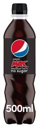 Pepsi Max No Sugar Cola Bottle, 500ml
