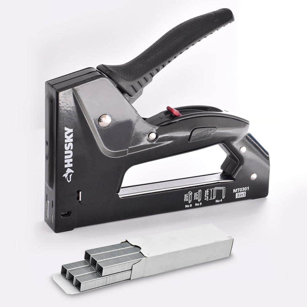 Husky Metal Staple Gun Set (1000 ct)