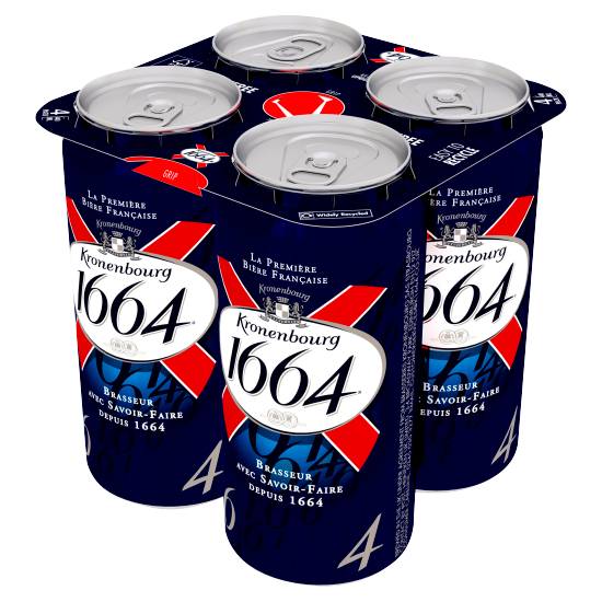 Kronenbourg 1664 Lager Premium Beer (4 pack, 440 ml)