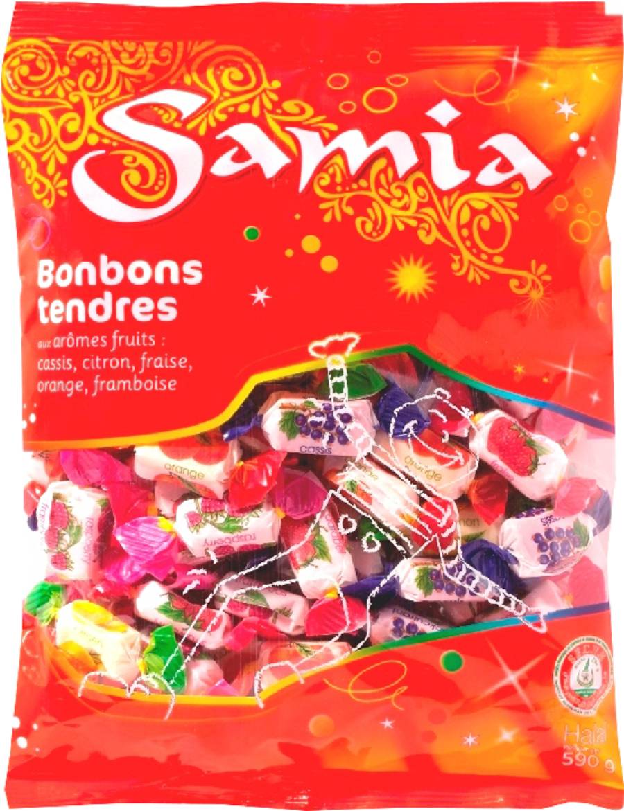 Samia - Bonbons halal tendres fruits (590g)