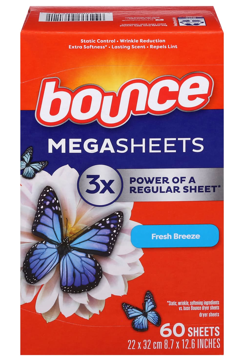 Bounce Wrinkleguard Mega Dryer Sheets Outdoor Fresh (0.9 lbs)
