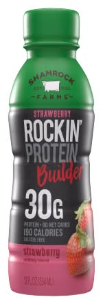 Shamrock Farms Rockin Builder Protein Shake, Strawberry (12 fl oz)