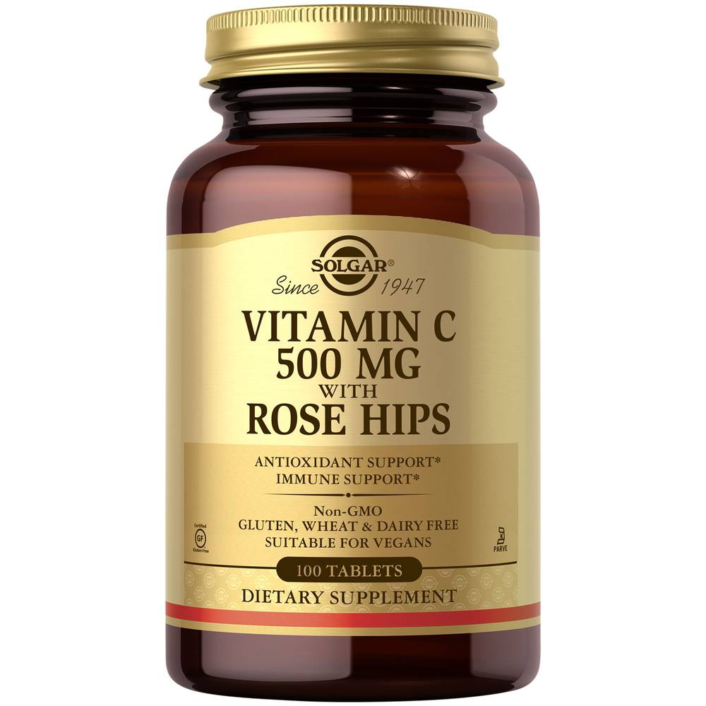 Vitamin C With Rose Hips - 500 Mg (100 Tablets)