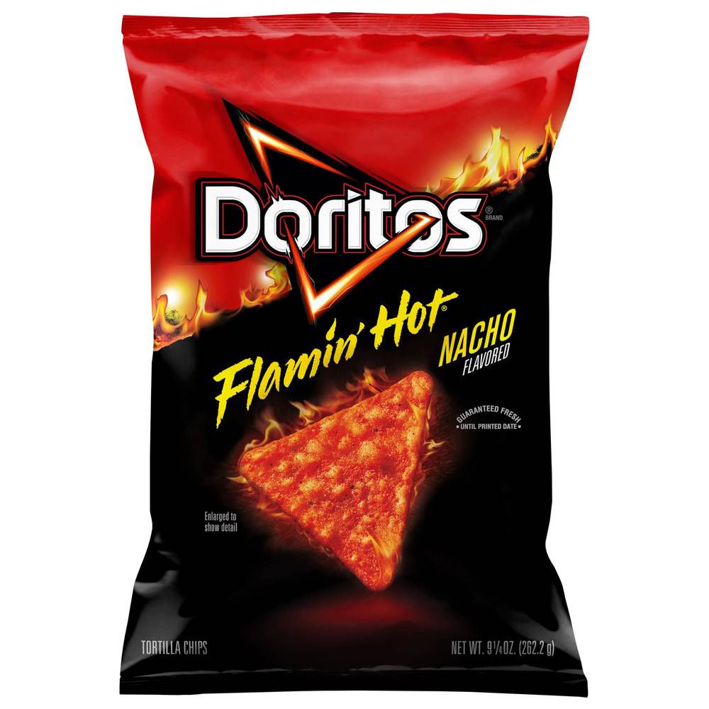 Doritos Flamin Hot Tortilla Chips, Nacho (9.25 oz)