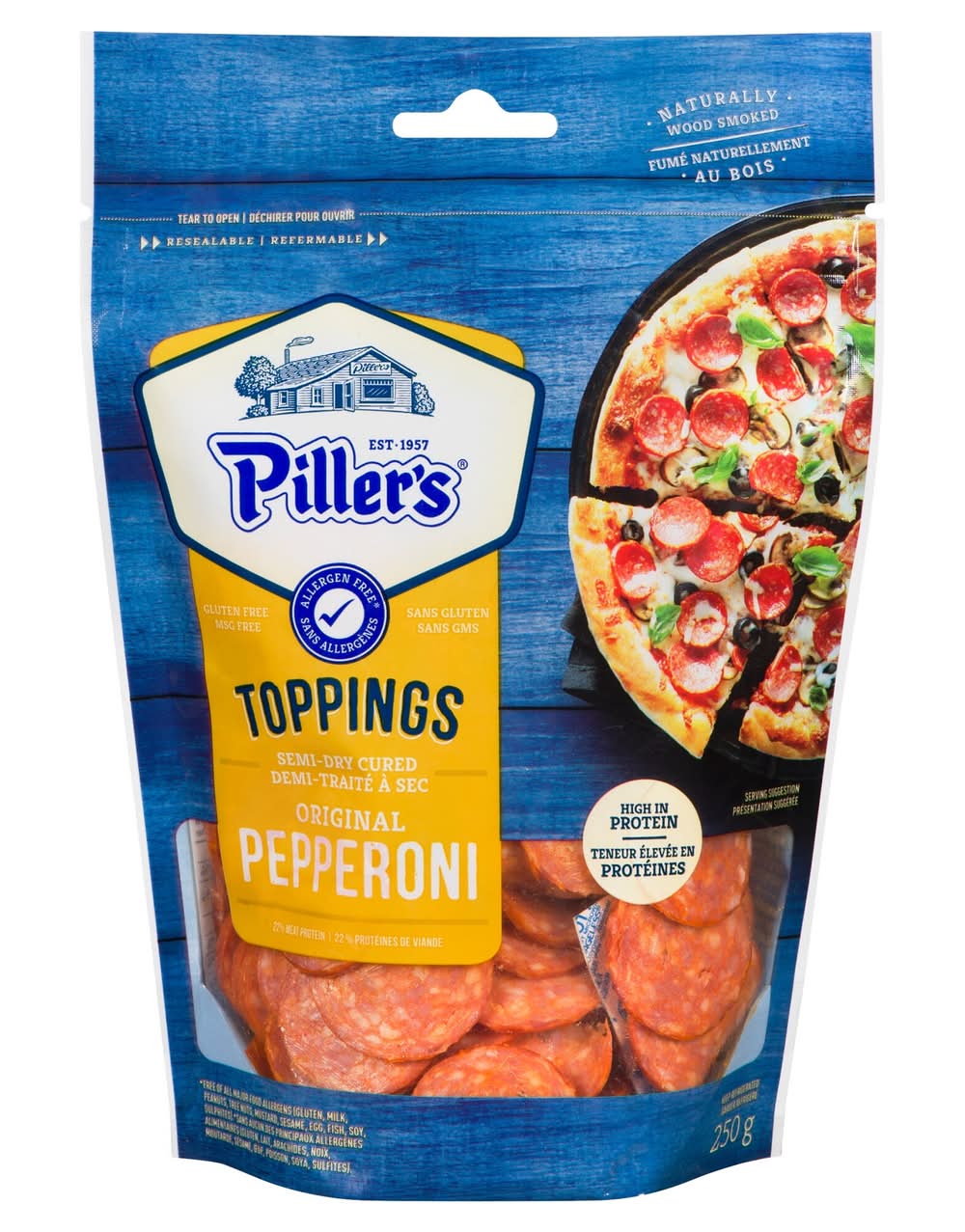 Piller's Original Pepperoni Toppings (250 g)