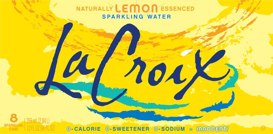 La Croix Naturally Essenced Sparkling Water (8 pack, 12 fl oz) (lemon)