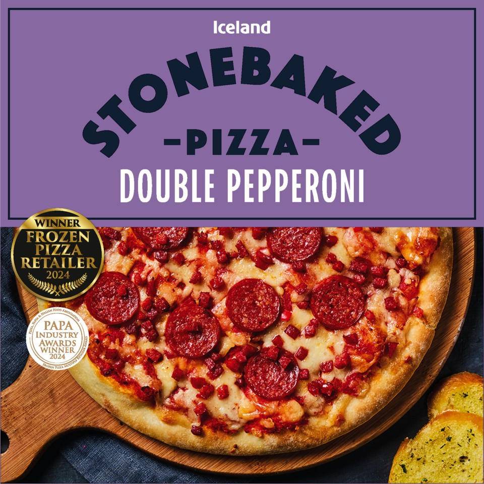 Iceland Stonebaked Double Pepperoni Pizza (351g)