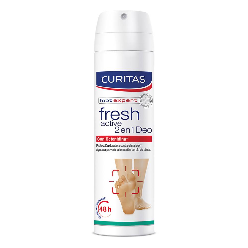 Curitas desodorante fresh active para pies (aerosol 150 ml)