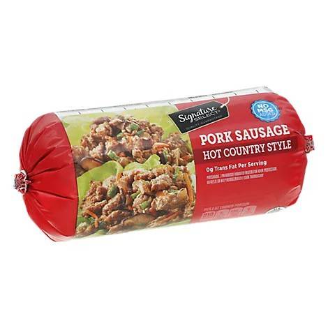 Signature Select Pork Sausage Hot Country Style (16 oz)