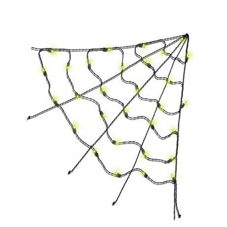 Way to Celebrate! Halloween 3-foot Indoor Outdoor Spider Web Lights, Green