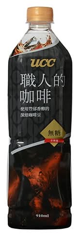 UCC職人910冰咖啡(無糖)Pet 910ml <910ml毫升 x 1 x 1BOTTLE瓶>
