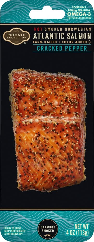 Private Selection® Farm Raised Norwegianˆ Atlantic Salmon Portion Hot Smoked Cracked Pepper
