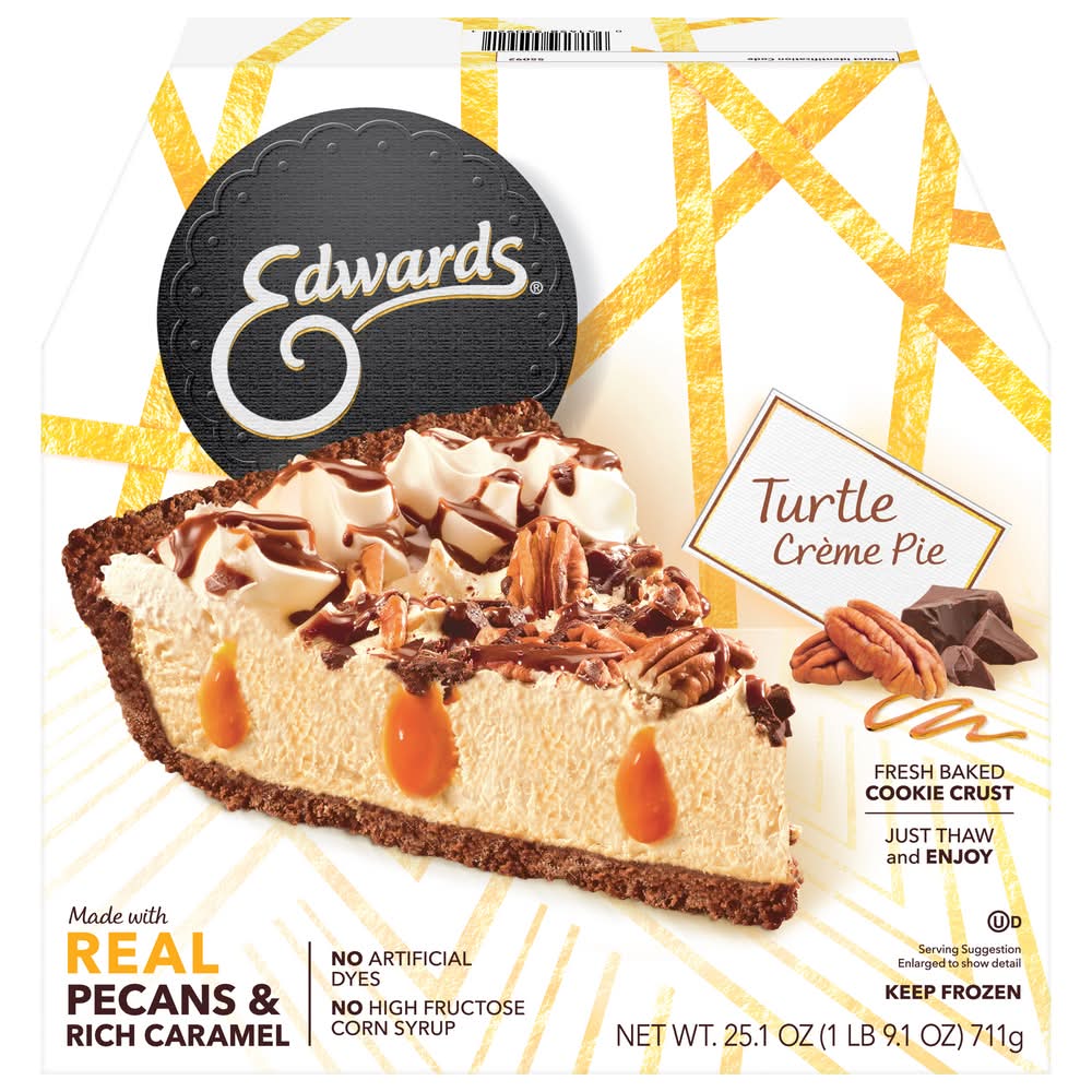 Edwards Premium Frozen Desserts Pie, Turtle (711 g)