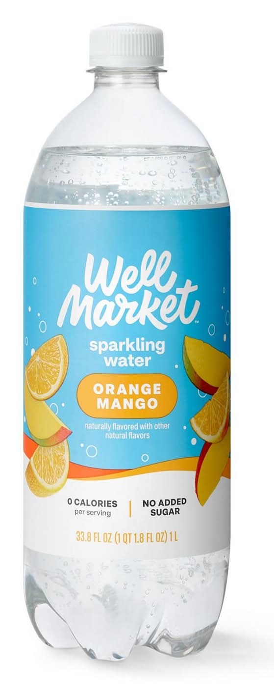 Gold Emblem Unsweetened Sparkling Water, Orange- Mango (33.8 fl oz)