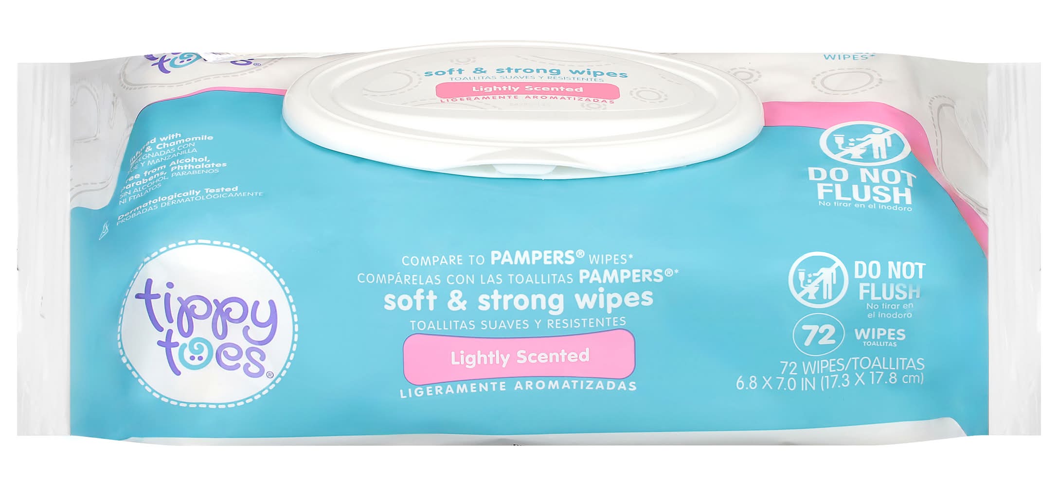 Tippy Toes Soft & Strong Babysoft Lightly Scented Baby Wipes (72 ct)
