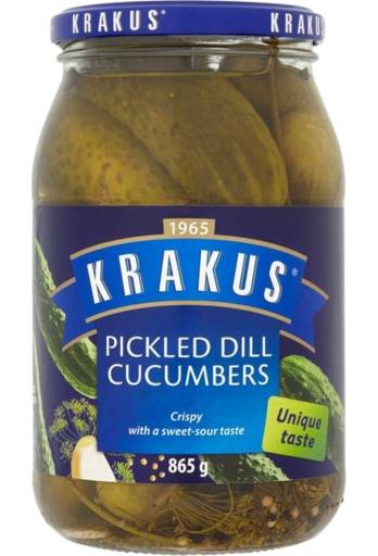 Krakus European Foods Pickled Dill Cucumbers (865g)