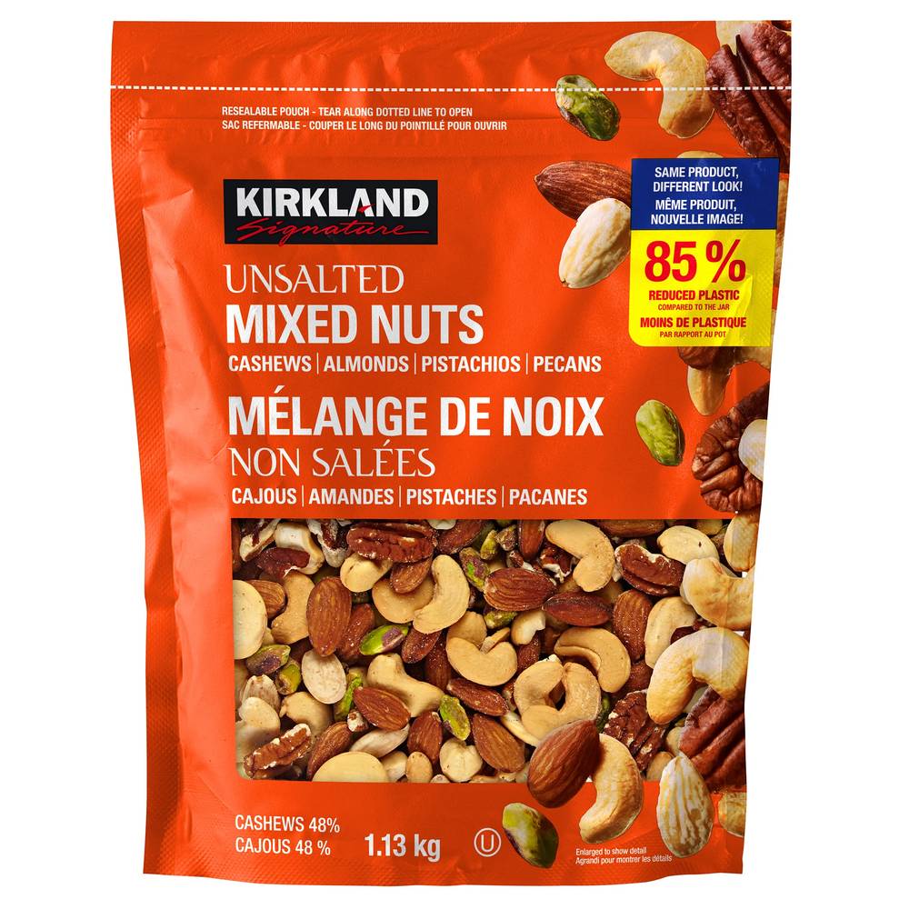 Kirkland Signature Mélangé de noix non salées (1,13 kg) - Unsalted mixed nuts (1.13 kg)