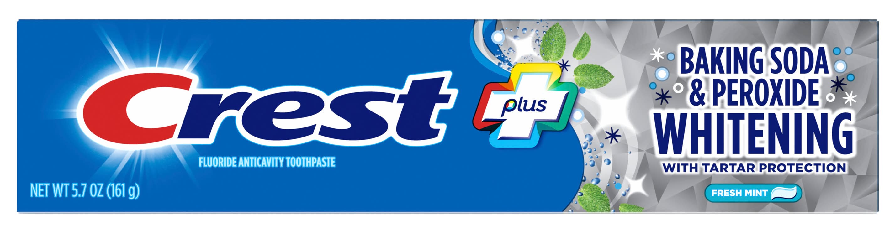 Crest Plus Baking Soda & Peroxide Whitening Toothpaste, Fresh Mint (5.7 oz)