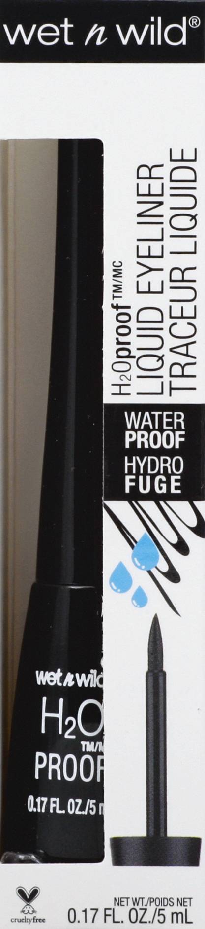 Wet N Wild H2o Proof Liquid Black Eyeliner (0.1 oz)