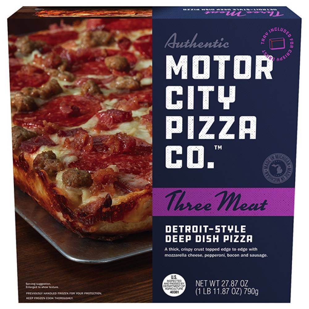 Motor City Pizza Detroit-Style Deep Dish Three Meat Pizza (1.74 lbs)