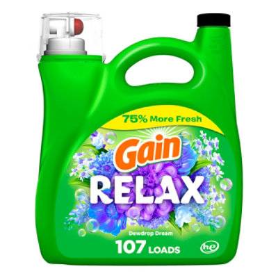 Gain Relax Liquid Laundry Detergent Dewdrop Dreams (154 fl oz)