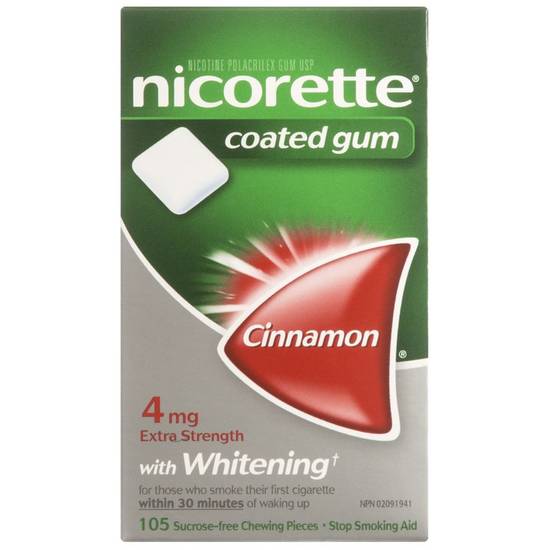 Nicorette Nicotine Polacrilex Gum Usp Cinnamon (105 count)