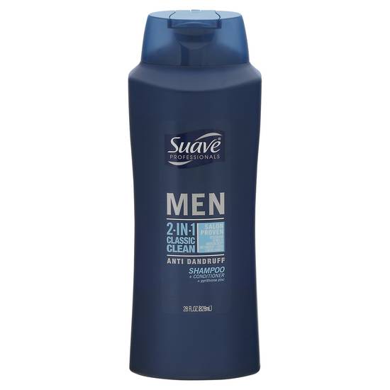 Suave Men 2-in-1 Classic Clean Anti Dandruff Shampoo