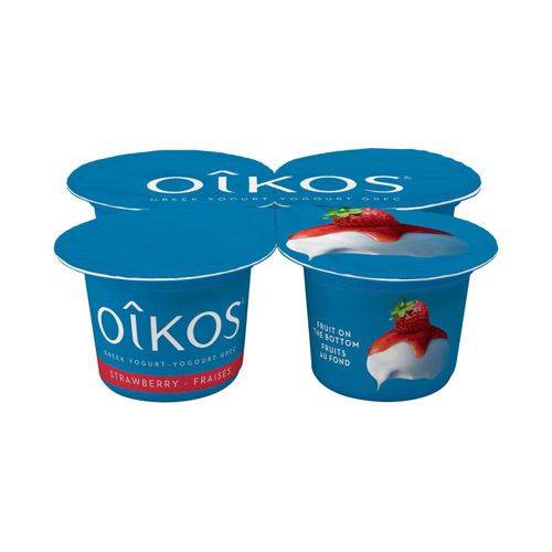Oikos yogourt grec aux fraises (4 x 100 g) - greek strawberry yogurt 2% (4 x 100 g)